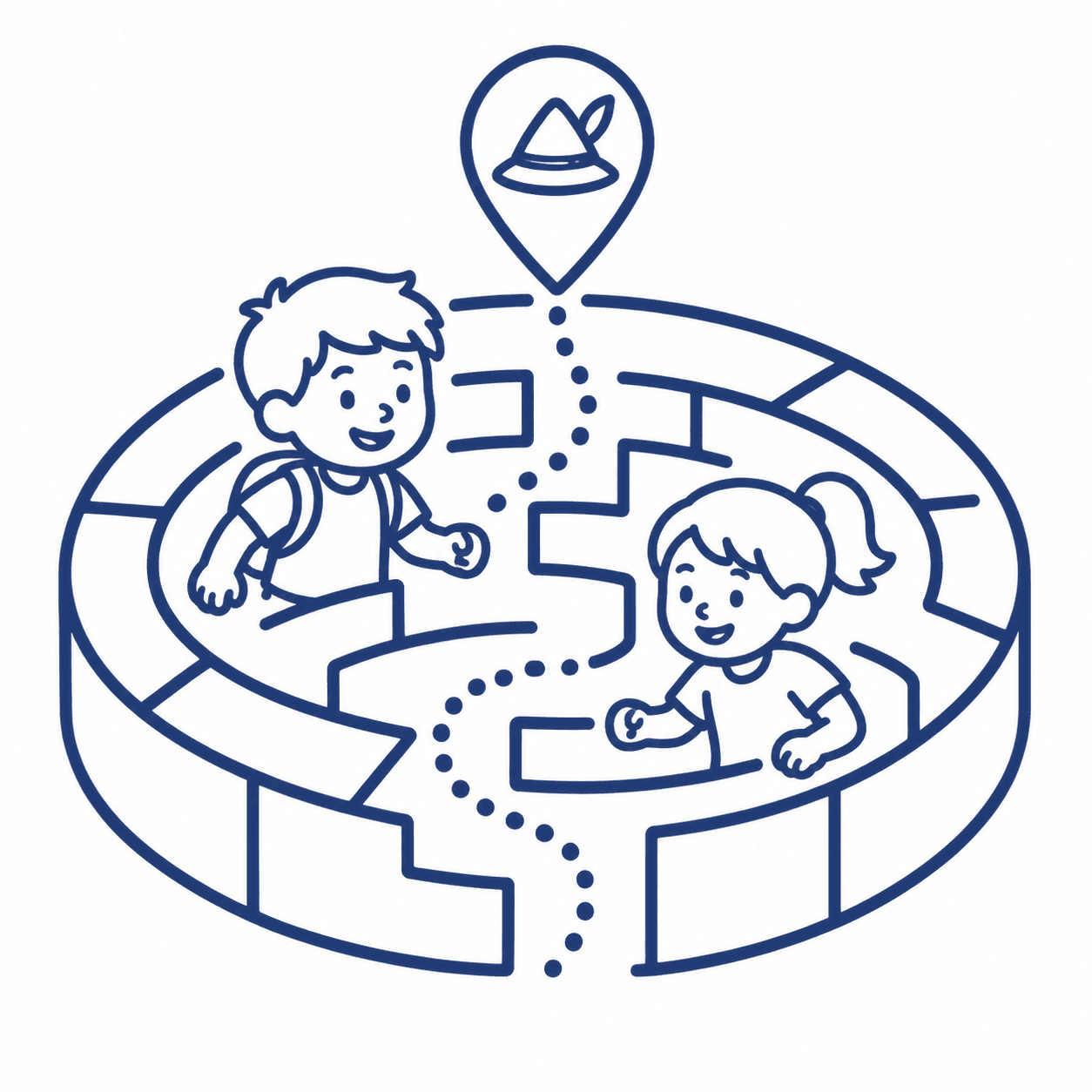 Illustration of a compass