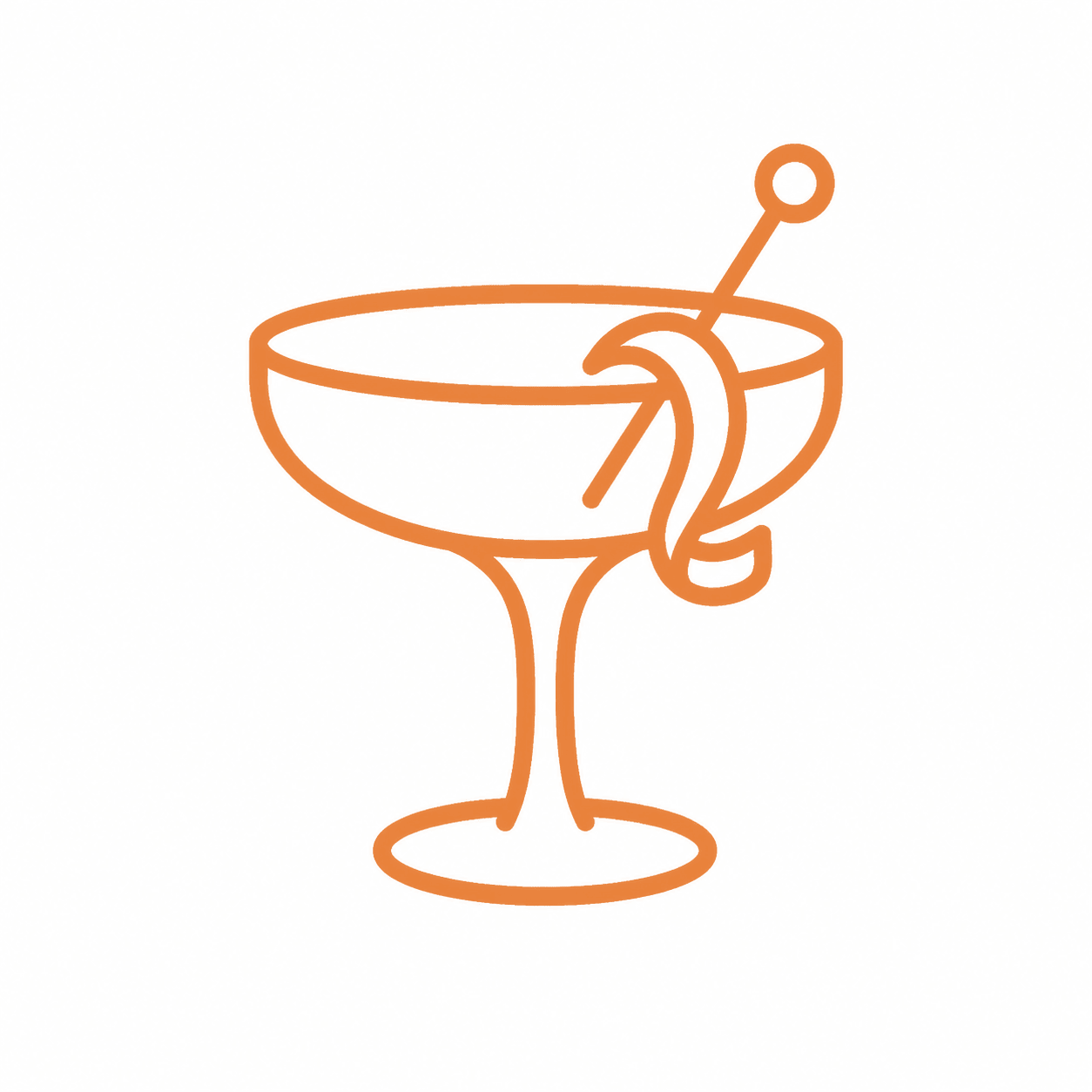 Illustration of a cocktail glass